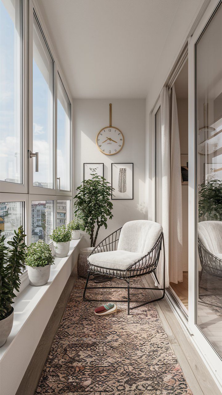Cozy Balcony Lounge featuring Artificial Turf & Coffee Table #7